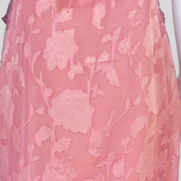 Pastel Powder Pink Mauve Ruffle Maxi Cami Dress - Picture 7 of 7